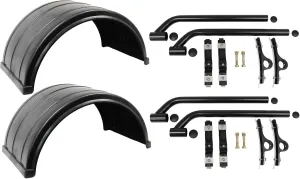 Mytee Products 4 Pc Poly Fender Kit 2 Poly Fender Mounting Kit 2 Ribbed Poly Fender - fits 24.5" Wheels