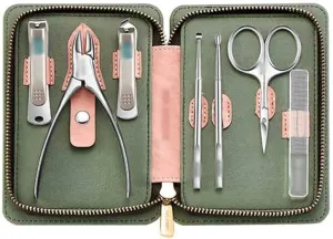 Nail Care Kit Manicure Set Professional Stainless Steel Pedicure Kit Grooming Kit 7 Pieces Nail Clipper Set for Women and Men Pedicure Set