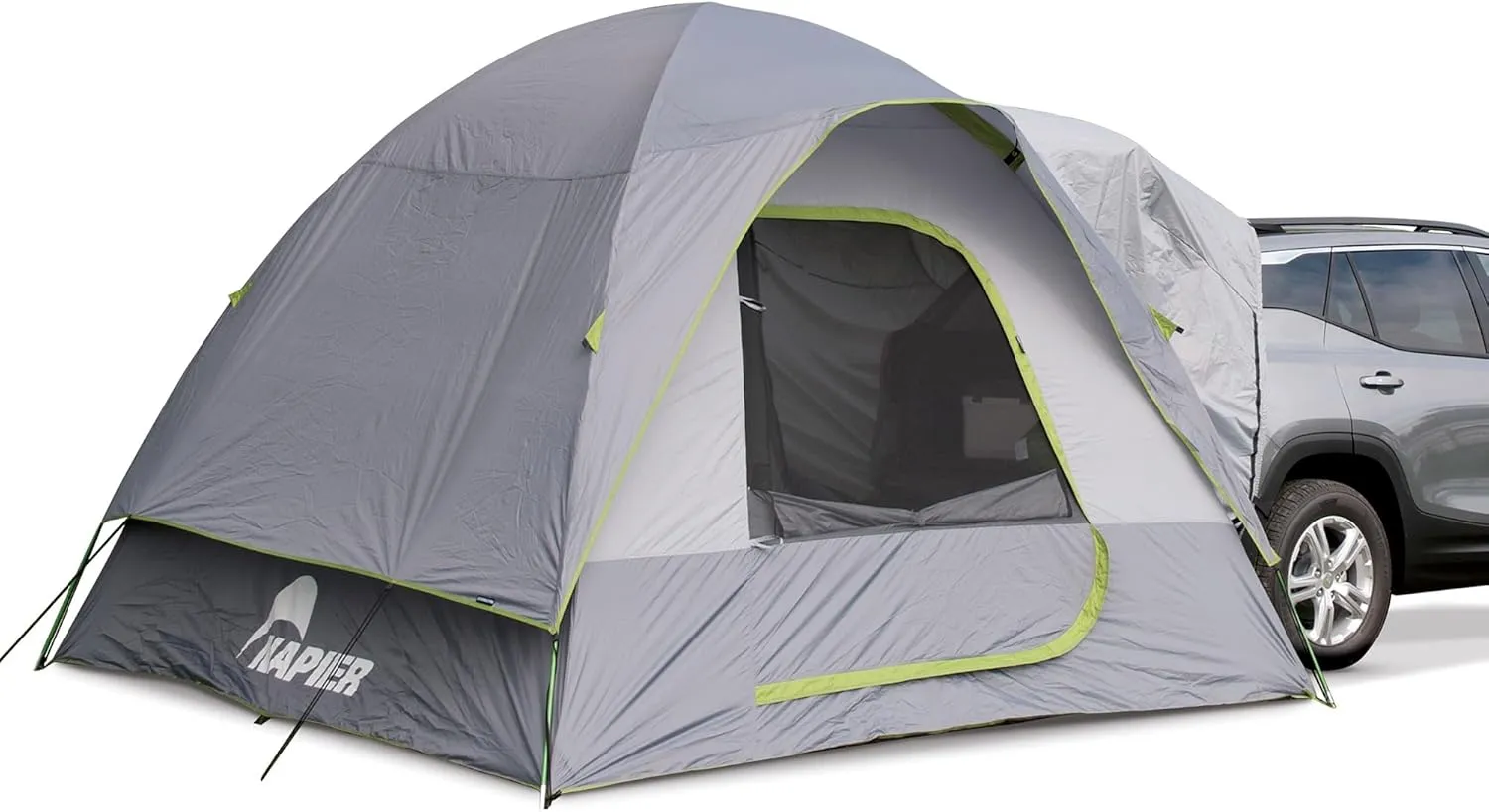 Napier Backroadz SUV Tent | 10' x 10' Vehicle Camping Tent | Fits All CUVs, SUVs, Minivans | Sleeps 5 | Easy Set-up | Spacious & Durable | Gray/Green
