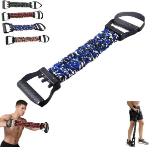 Natural Latex 3-Hole Resistance Stretcher,Chest Expander Stretch Bands for Men,High Elasticity & Tear Resistant Exercise Bands,Full-Body Basic Training,Strength & Ab Workouts