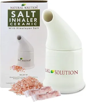 Natural Solution Salt Inhaler Himalayan for Asthma and Allergy Relief and Other Respiratory Conditions – Handheld and Portable Himalayan Salt Inhalers