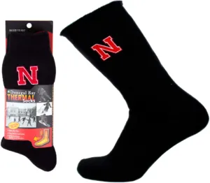 NCAA Nebraska Cornhuskers Thermal Sock Bag, Black/Red, One Size