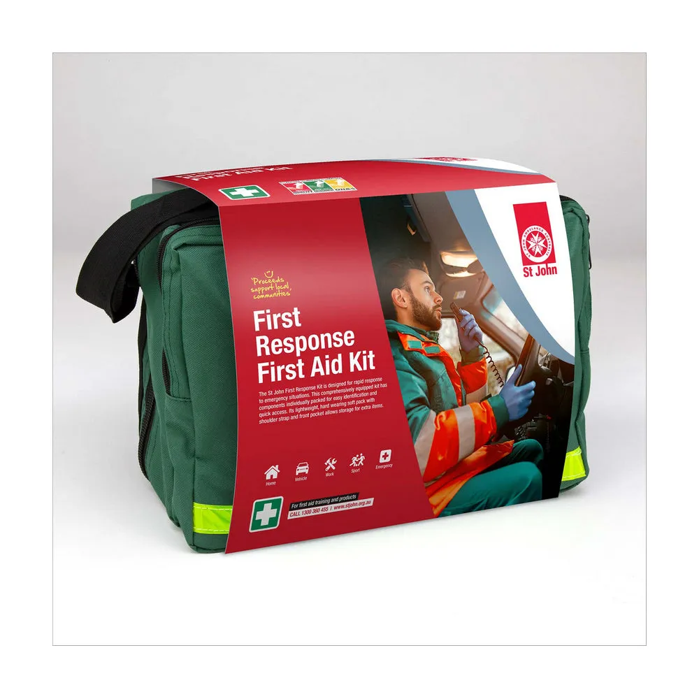 New ST JOHN AMBULANCE First Response First Aid Kit, Lightweight #625301