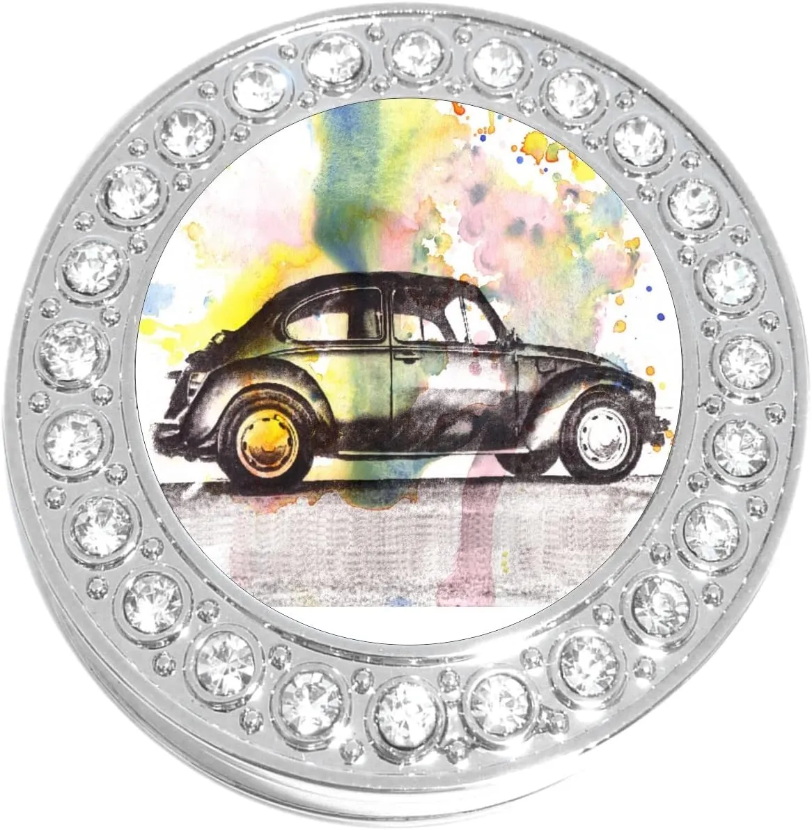 NewCharms Beetle Car Bug Purse Hanger with Bling - Keeps Your Bag Off The Floor and Folds to Fit in Your Handbag