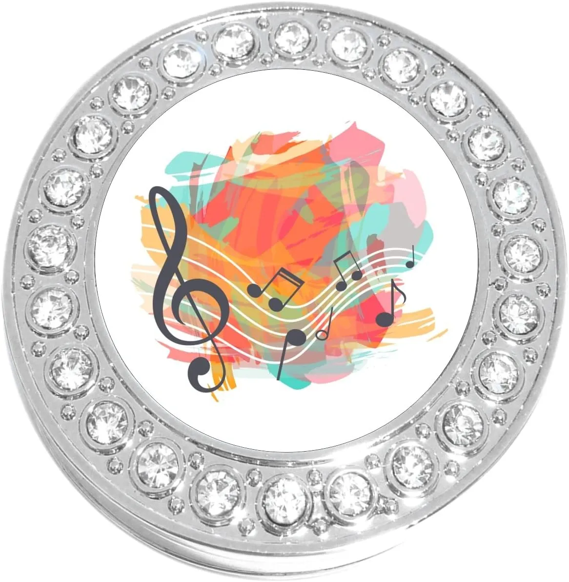 NewCharms Music Notes Watercolor Purse Hanger with Bling - Keeps Your Bag Off The Floor and Folds to Fit in Your Handbag