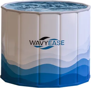 Newly Upgraded Portable Bath Tub for Adults -(31.5"L x 26"H) Foldable Cold Plunge Tub for Recovery - Collapsible Soaking Bath Tub for Shower Stall Home SPA - Outdoor Ice Bathtub for Athletes (White)