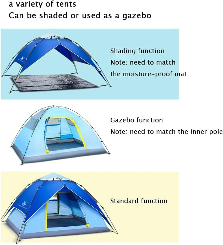 NIEH Tent Outdoor Camping Portable Waterproof Breathable Multifunction Folding Automatic Family Tents 3-4 Person
