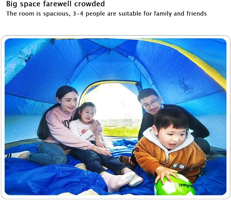 NIEH Tent Outdoor Camping Portable Waterproof Breathable Multifunction Folding Automatic Family Tents 3-4 Person