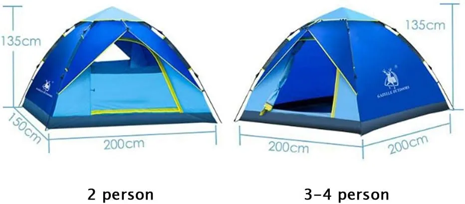 NIEH Tent Outdoor Camping Portable Waterproof Breathable Multifunction Folding Automatic Family Tents 3-4 Person