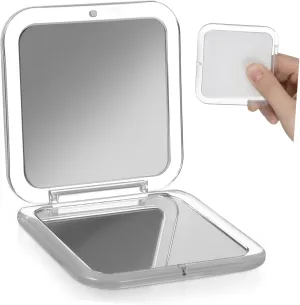 NOLITOY Portable Makeup Mirror Small Square 15x Magnification Folding for Purse Travel