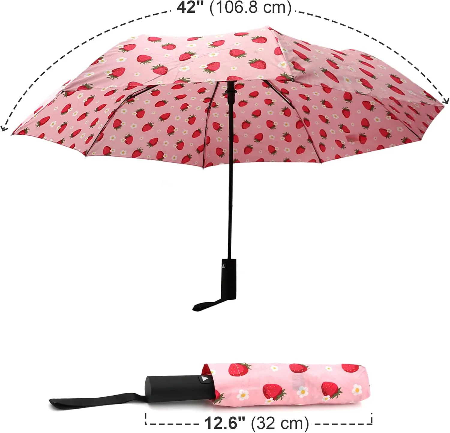 Nollia Windproof Automatic Travel Umbrella, Compact Portable with Reinforced Ribs for Sun & Rain