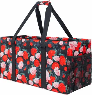 NPBAG Extra Large Utility Tote with Wireframe, Oversized Collapsible Reusable Grocery Shopping Bag, Standable Waterproof Pool Beach Bag, Basket for Storage