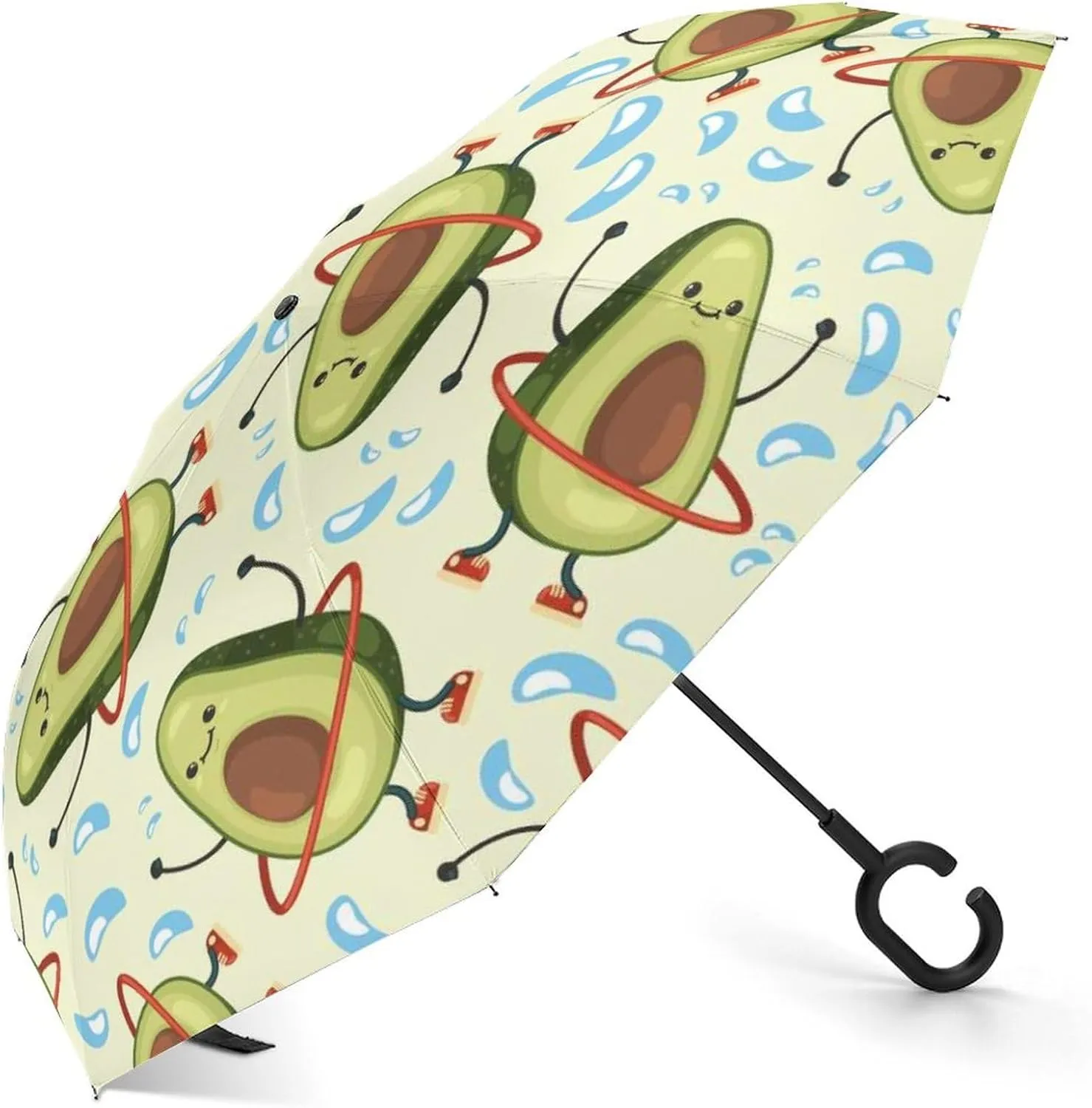 Nugier Auto Large Inverted Rain Umbrella, Sun Protect UV Winds Rain Compact Parasol Automatic Open/Close Reverse Car Umbrella