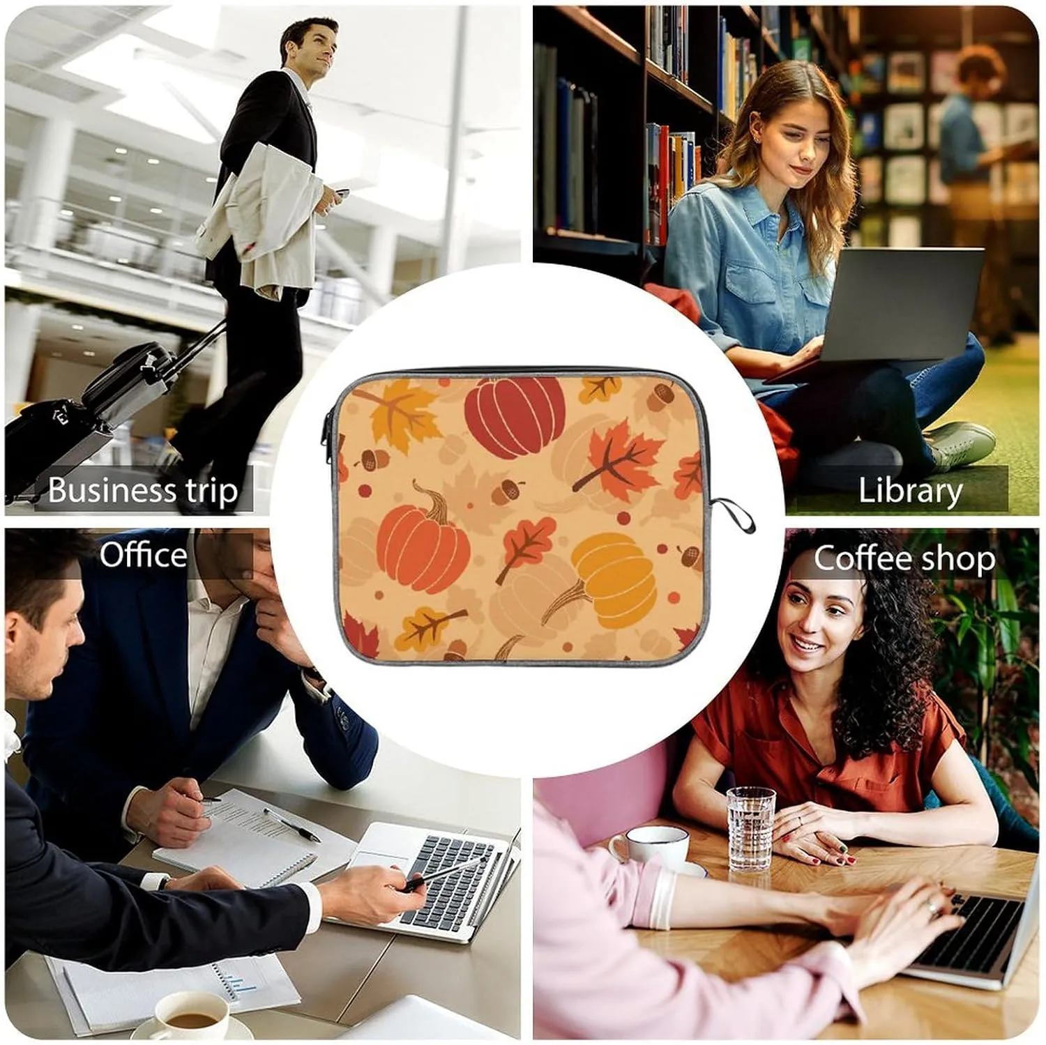 Numbers Bible Verse Classic Round Snowflake Fabric Laptop Cover Is Smooth Durable And Has A Large Capacity