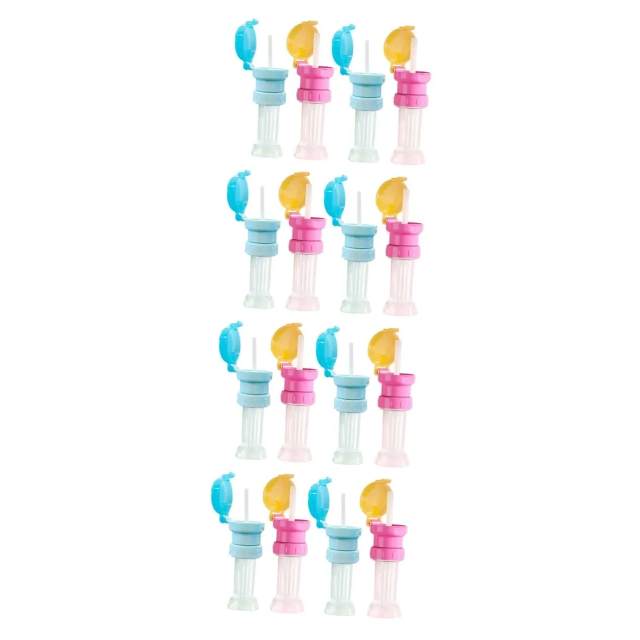 NUOBESTY 16pcs Boy Girl Water Bottle Adapter with Straw Caps for Toddlers Leakproof Bottle Topper for Various Easy to Clean Convenient Design Bright Colors for Boys Girls