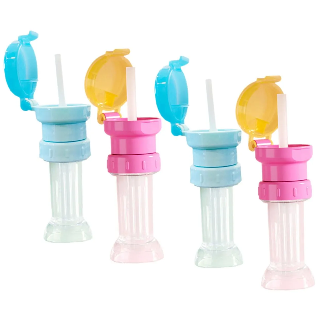NUOBESTY 16pcs Boy Girl Water Bottle Adapter with Straw Caps for Toddlers Leakproof Bottle Topper for Various Easy to Clean Convenient Design Bright Colors for Boys Girls