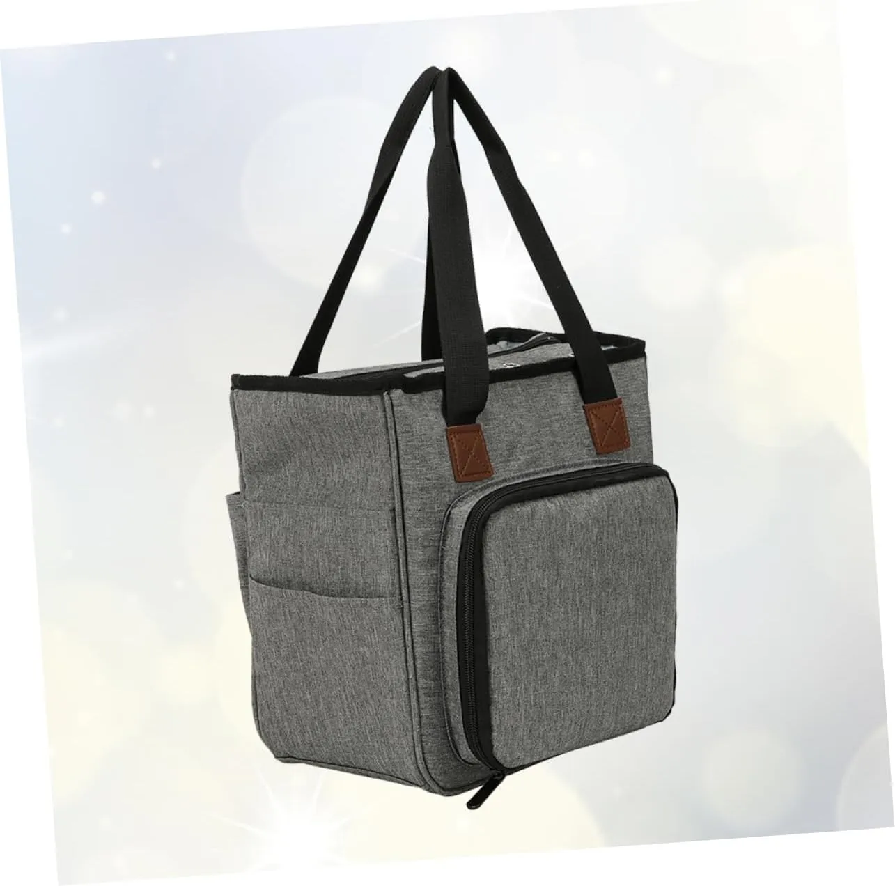 NUOBESTY Fashionable Woolen Yarn Bag Home Finishing Storage Wash Bag Cloth Organizer Compact Shoulder Bag for Knitting Tools