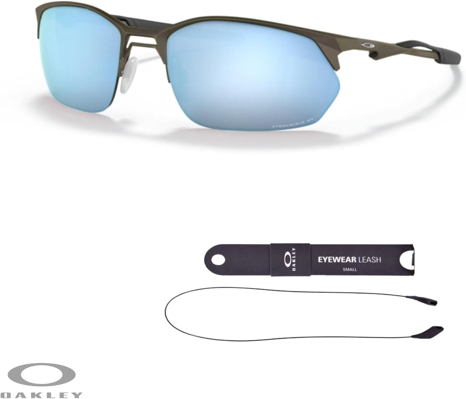 Oakley Wire Tap 2.0 OO4145 Rectangle Sunglasses for Men   BUNDLE Accessory Leash   Designer iWear Kit