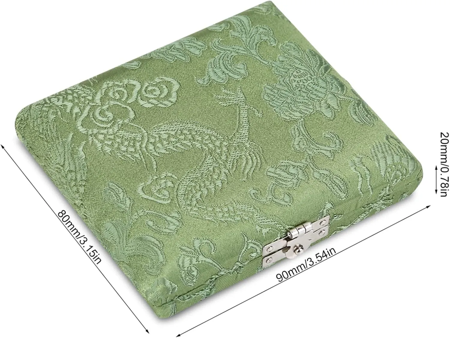 Oboe Case, Wooden Silk Cloth Cover Oboe Storage Holder Box Clarinet Case Protector Bag for 6pcs Oboe Reeds (Green)