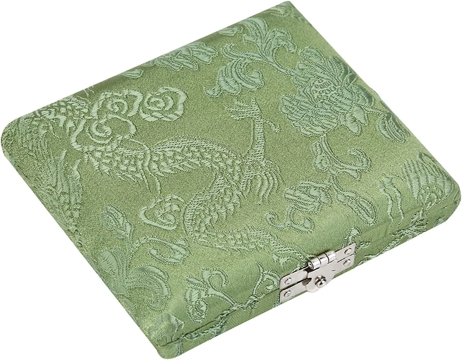 Oboe Case, Wooden Silk Cloth Cover Oboe Storage Holder Box Clarinet Case Protector Bag for 6pcs Oboe Reeds (Green)