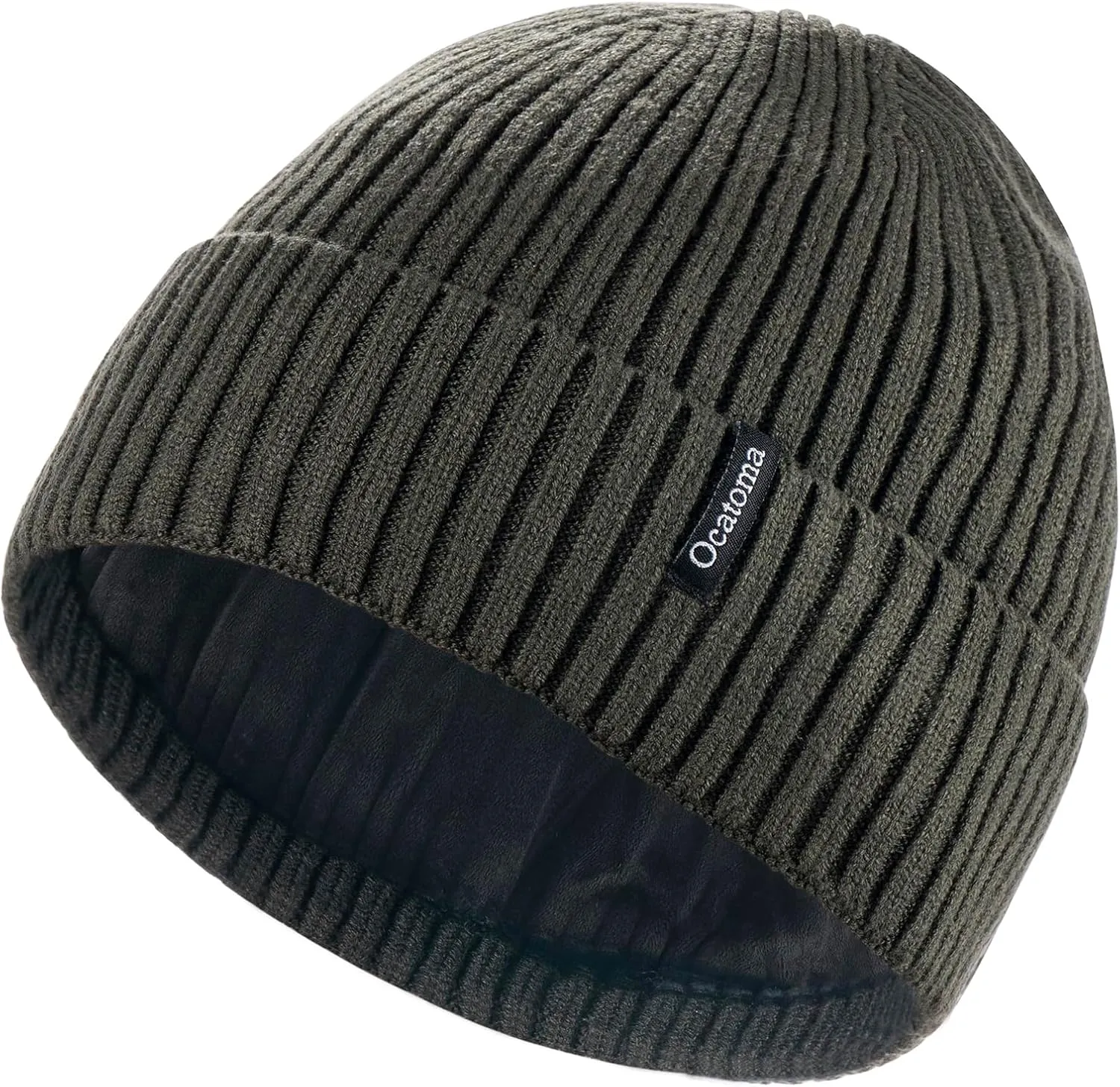Ocatoma Beanie for Men Women Warm Winter Knit Cuffed Beanie Soft Warm Ski Hats Unisex