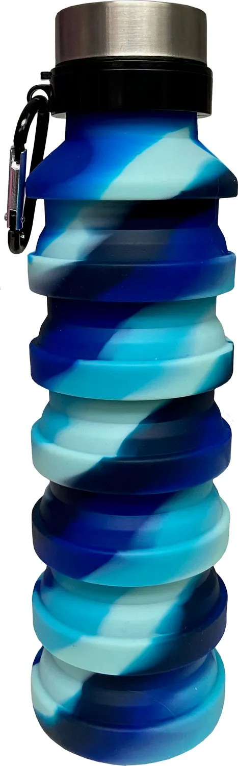 Ocean Waves Collapsible Water Bottle
