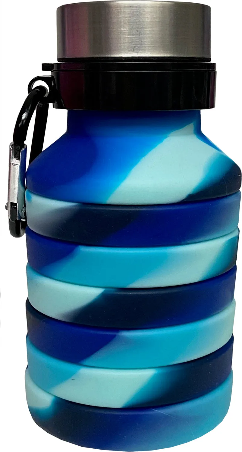 Ocean Waves Collapsible Water Bottle