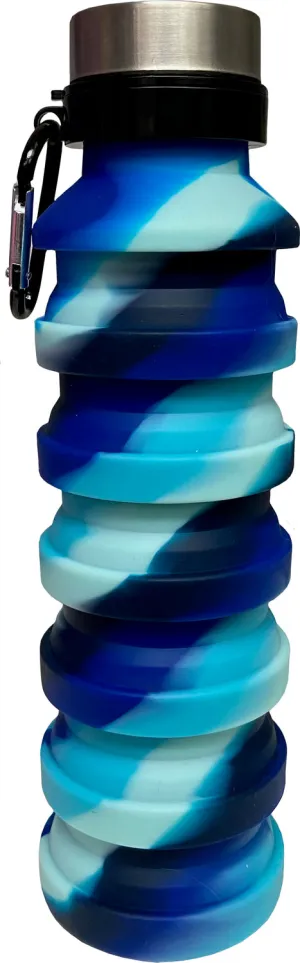 Ocean Waves Collapsible Water Bottle