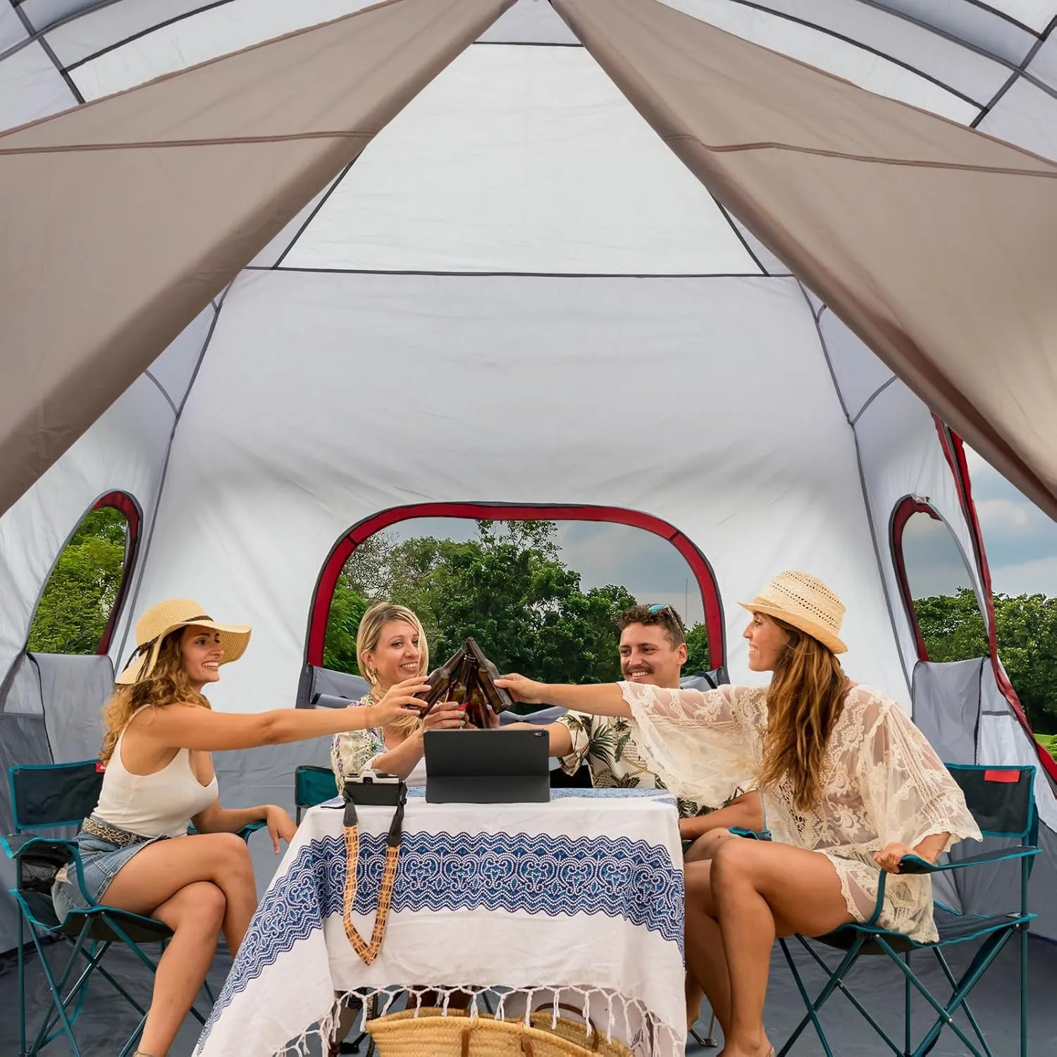 Ochine Camping Tent, 4/10 Person Dome Tent, Tents for Family Camping, Family Dome Tent Folding Outdoor Backpacking Tents Dome Camp Tents Dome Family Tents Easy Setup Tent for Outdoor and Indoor Use