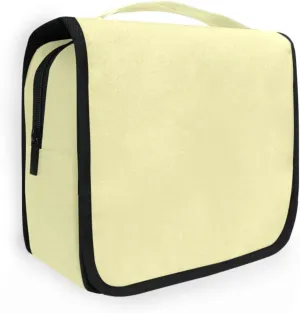 ODAWA Hanging Travel Makeup Organizer Pale Goldenrod Multi-compartment Toiletry Cosmetics Bag