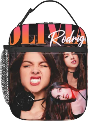 Olivia Songwriter Actress Rodrigo Funny Leakproof Tote Lunch Bags Hiking Leakproof Tote Adult Lunch Bag for Men