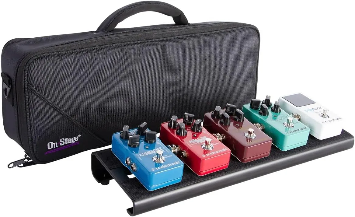 On-Stage GPB2000 Compact Pedal Board with Gig Bag, Black