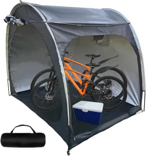 Outdoor Bike Storage Tent Bicycle Tent Outdoor Bike Storage Accommodate 2-4 Bicycles, Sun Protection Waterproof Bike Protective Canopy, Quick Setup Strong Structure Garden Tools Black