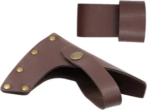 Outdoor Protective Hatchet Cover for Camping Lightweight Pu Material Portable Sleeve for Blade Storage for Camping Axes Hatchets Light Brown
