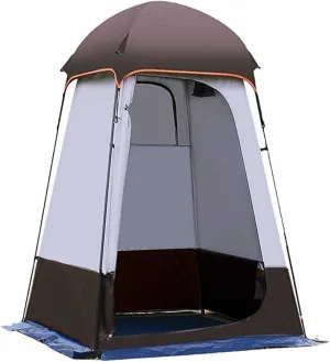 Outdoor Shower Tent, Camping Shower and Portable Toilet Tent, pop up Tent for Shower, Changing or Washroom, Portable Shower with Carry Bag (Color : Brown)