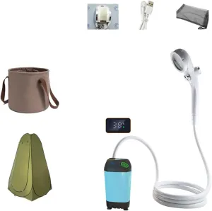 Outdoor Shower with Shower Head Electric Portable Shower for Hiking USB Rechargeable Camping Shower Camp Shower Pumps