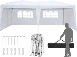 Outvita 10x20ft Ez Pop Up Canopy, Portable Instant Canopy Tent with 4 SideWalls for Outdoor Events, Party, Wedding, Birthday,Graduation