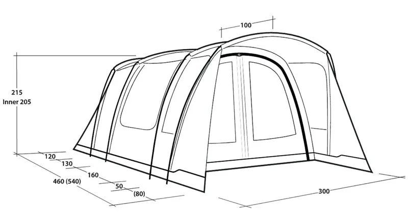 Outwell Utah 5 Tent 2024 (111386) in Blue