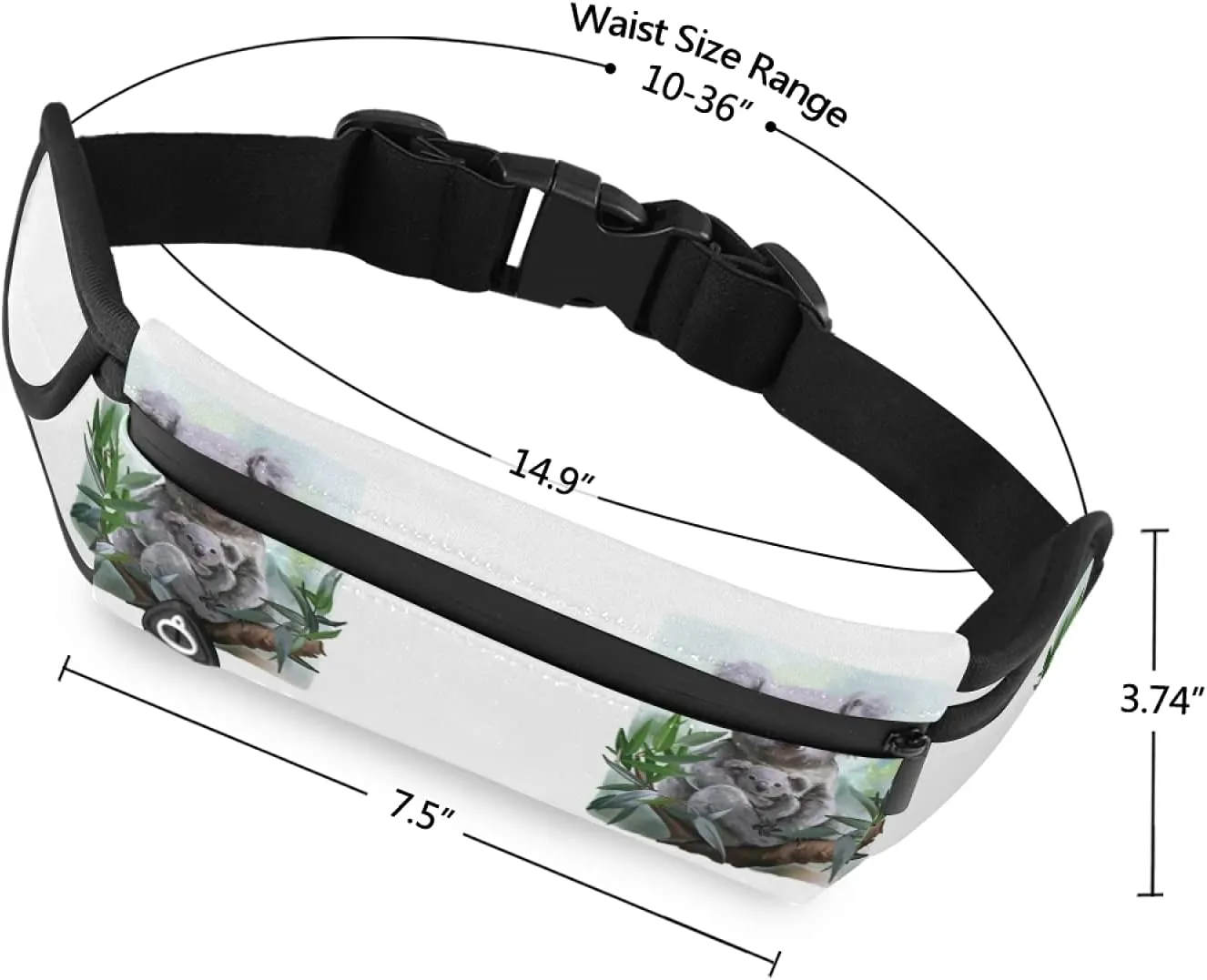 Oyihfvs Adjustable Running Belt, Fanny Pack Waist Pack, Runners Bag, Sports Hiking Fitness Exercise Gym Pouch for Women Men Accessories
