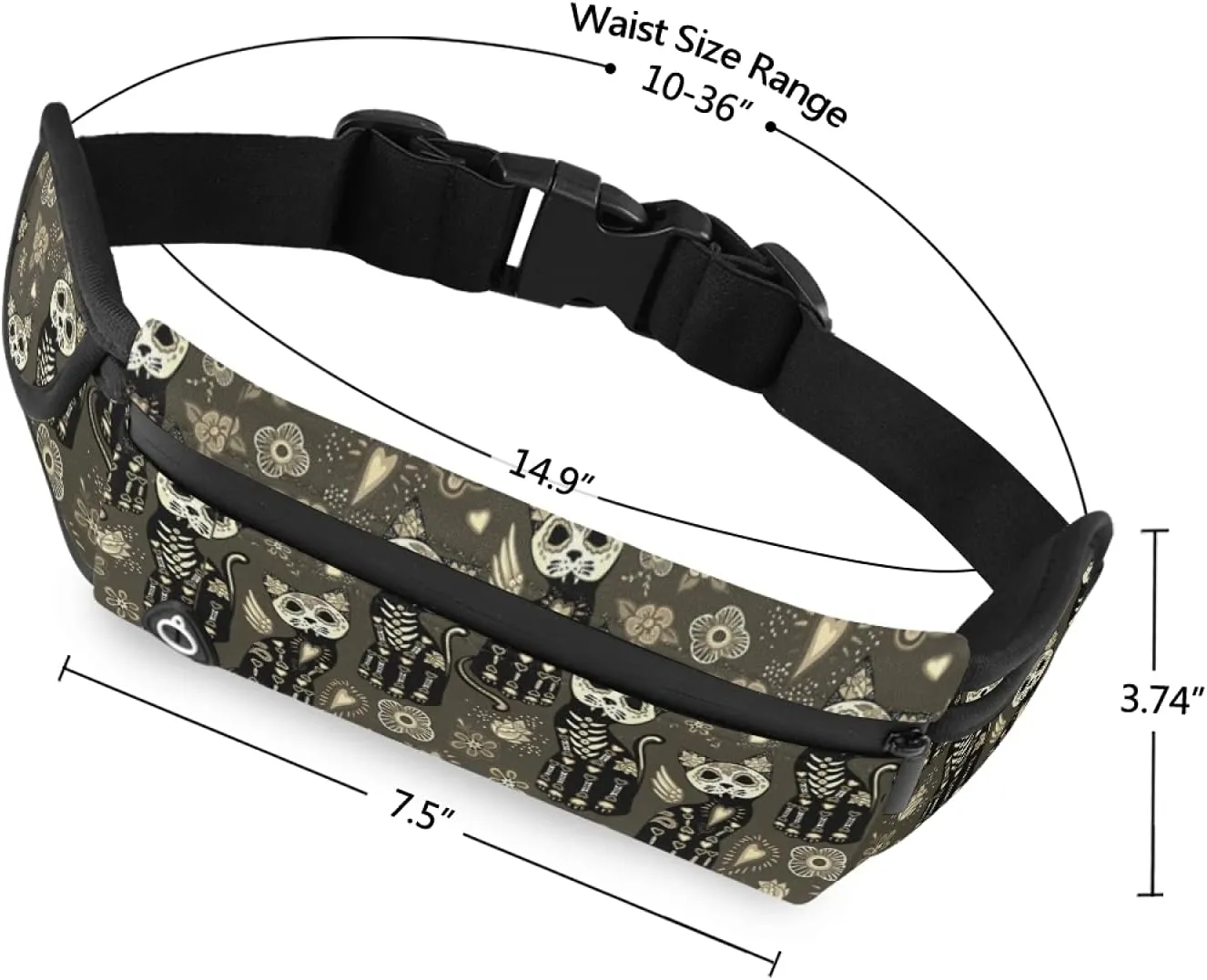 Oyihfvs Adjustable Running Belt, Fanny Pack Waist Pack, Runners Bag, Sports Hiking Fitness Exercise Gym Pouch for Women Men Accessories