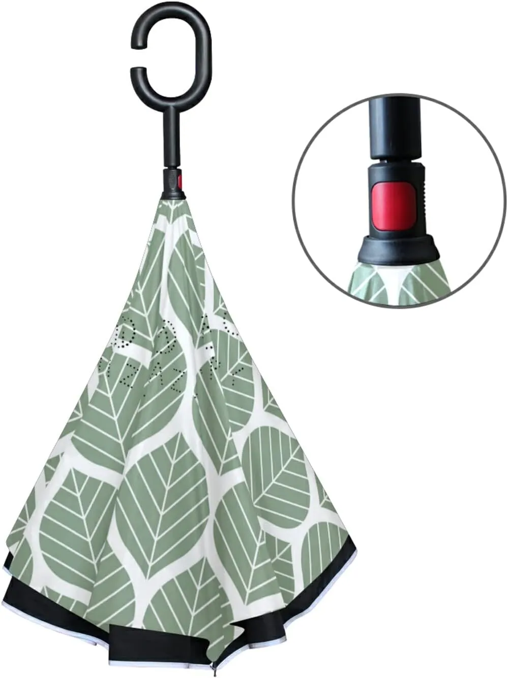 Oyihfvs Double Layer Inverted Umbrella, With C-Shaped Handle Windproof UV Proof Durable Parasol, For Men Women Outdoor Folding Rain Sun
