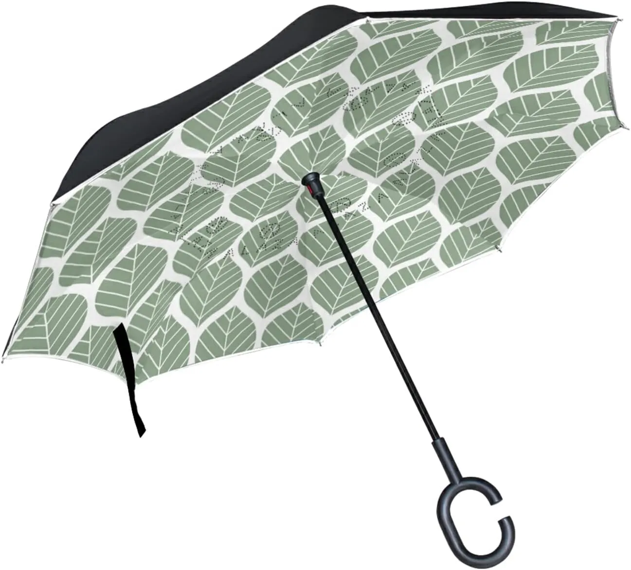 Oyihfvs Double Layer Inverted Umbrella, With C-Shaped Handle Windproof UV Proof Durable Parasol, For Men Women Outdoor Folding Rain Sun