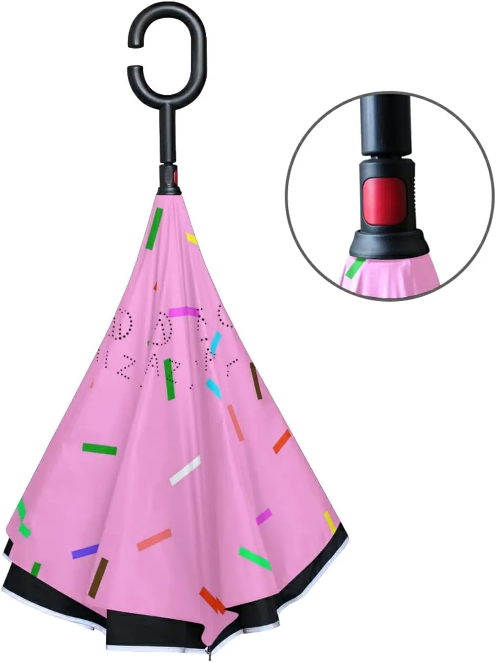 Oyihfvs Double Layer Inverted Umbrella, With C-Shaped Handle Windproof UV Proof Durable Parasol, For Men Women Outdoor Folding Rain Sun