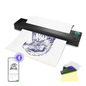 P90 Tattoo Stencil Printer, Wireless Thermal Tattoo Printers with Stencil Paper,Portable Tattoo Printer Compatible with Phone Pad and PC