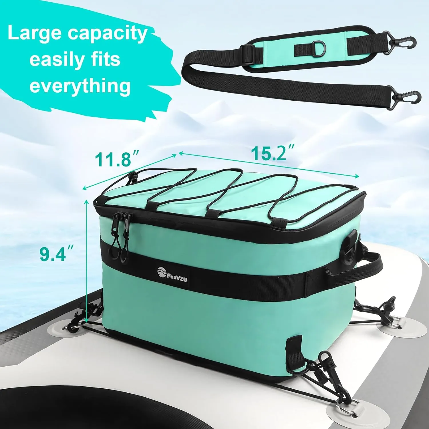 Paddle Board Cooler - Waterproof SUP Cooler Bag for Stand Up Paddle Board and Kayak - Leakproof Inflatable Cooler for SUP Accessories - Essential Paddleboard Accessory for Water Storage
