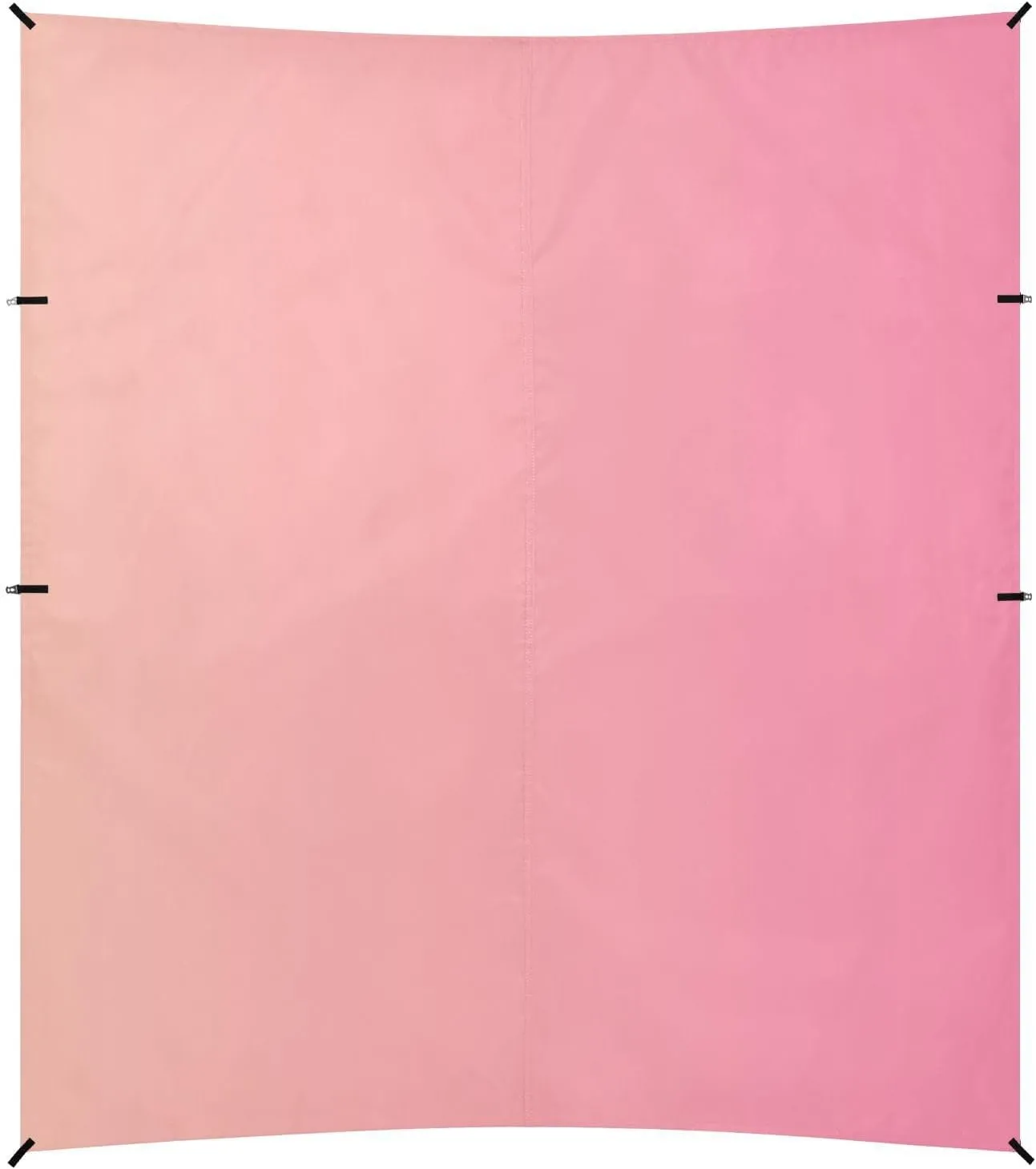 Pale Pink Gradient Beach Canopy UPF50  Protection Easy Setup Large Sun Shelter with Sand Pockets for Family Travel