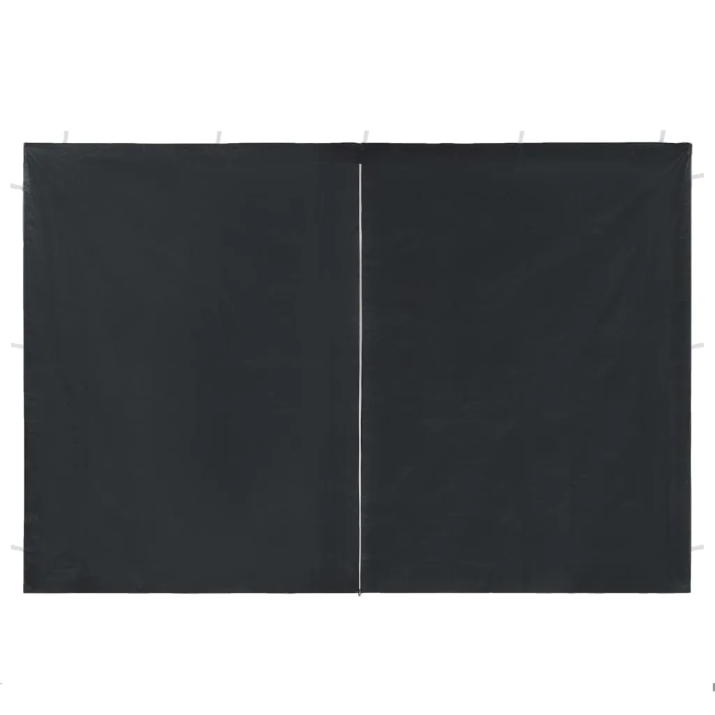 Party Tent Sidewall 2 Pcs Patio Pavilion Canopy Sidewall with Zipper PE