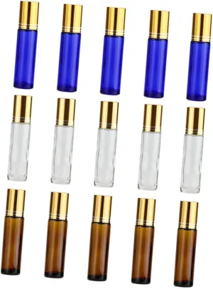 PartyKindom Roll Bottles for Oils 10ml Roller Bottles Set Refillable Leakproof Perfect for Travel