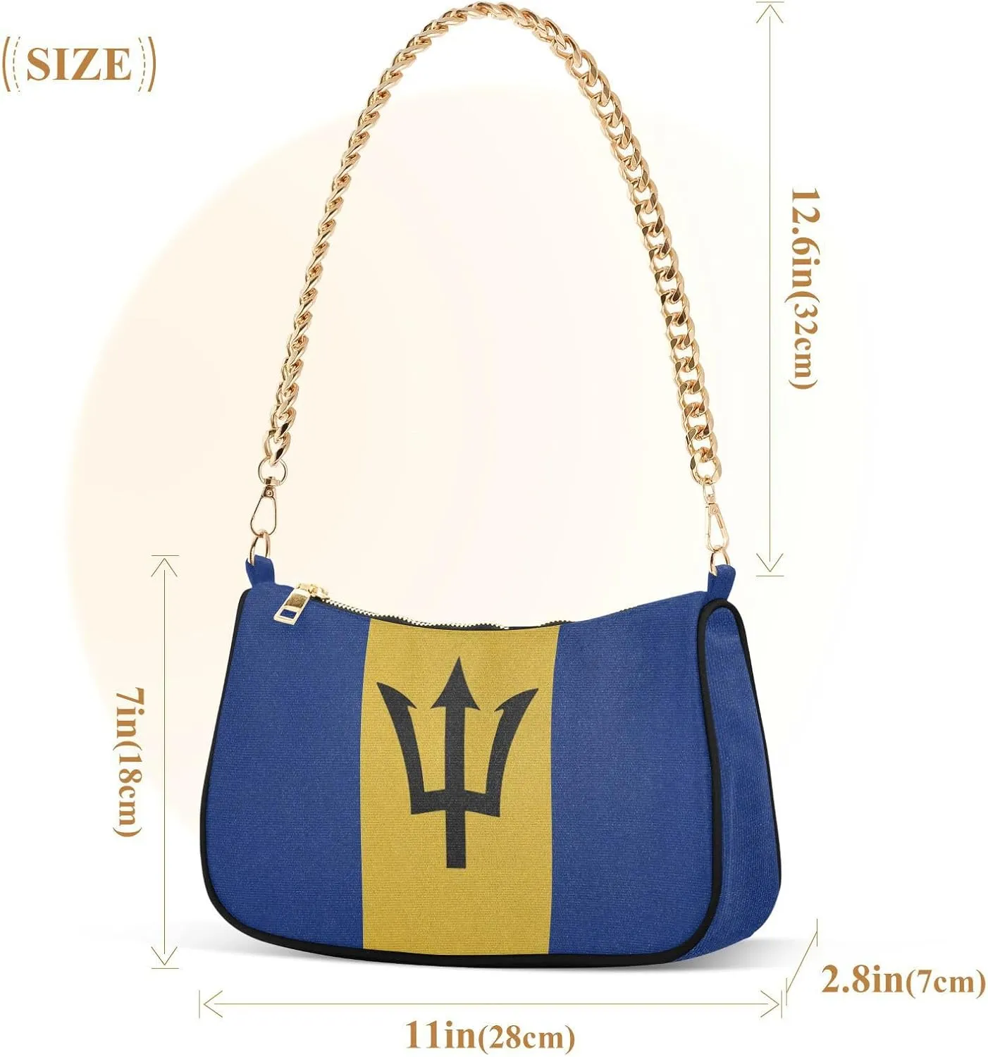 Patriot Flag Shoulder Bag Women Clutch Handbag Date Chain Bag Holiday Birthday
