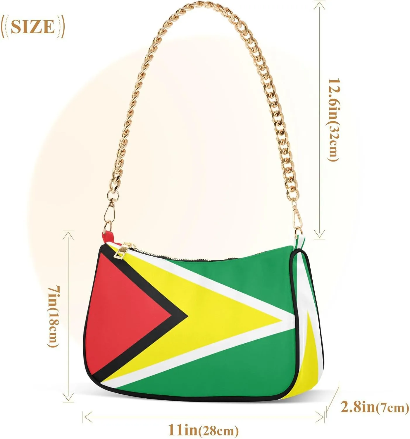 Patriot Flag Shoulder Bag Women Clutch Handbag Date Chain Bag Holiday Birthday